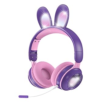 Amazon.co.jp: ゲーミングヘッドセット うさぎの耳 ヘッドホン